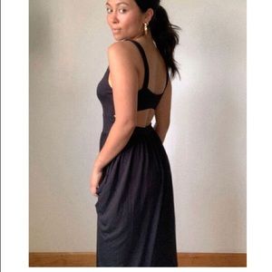 Cutout Black Maxi Dress Forever 21 Medium